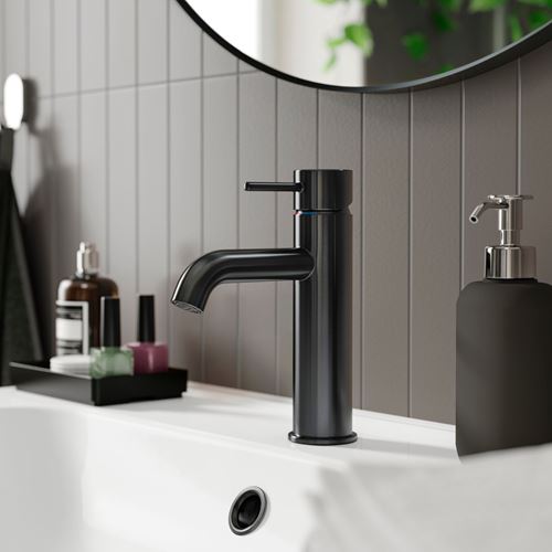 IKEA - SALLSJÖN, bath tap, black, 19 cm