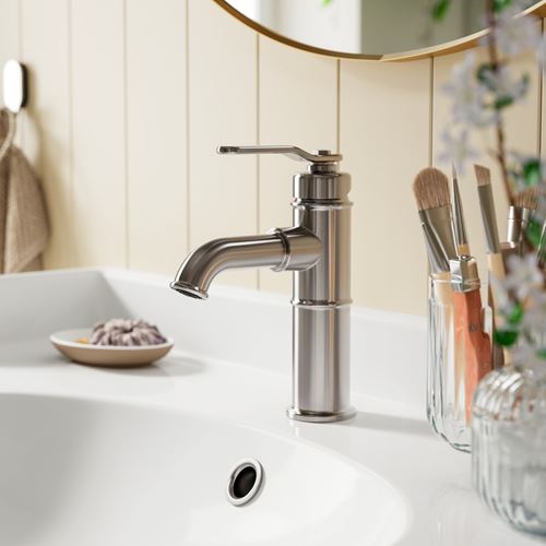 IKEA - TAKSJÖN, bath tap, metal color, 20 cm