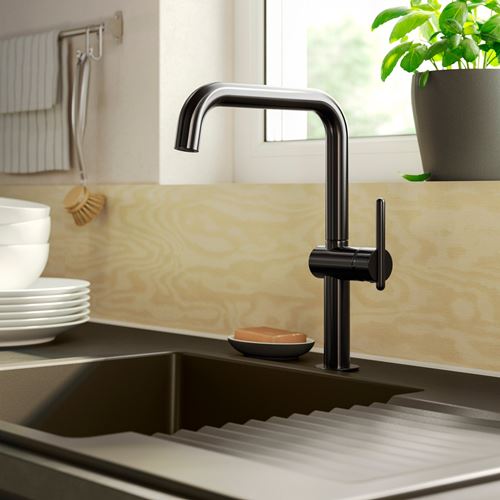 IKEA - MÖRKASJÖN, sink tap, black, 31 cm