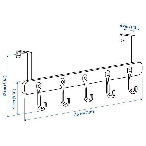 IKEA - ARSJÖN, hanger for door, black
