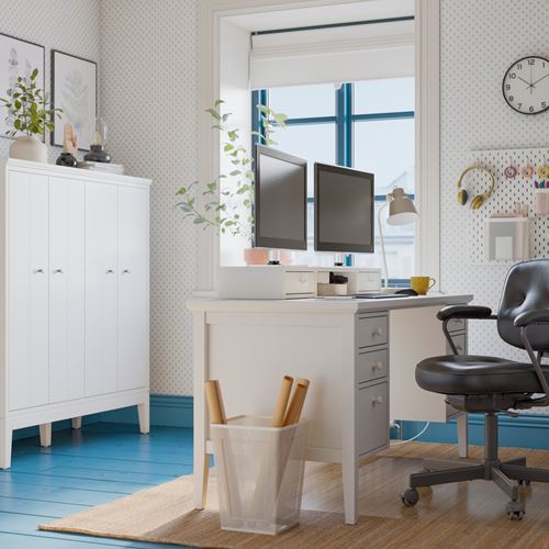 IKEA - GULLABERG, çalışma masası, beyaz, 155x65x75 cm