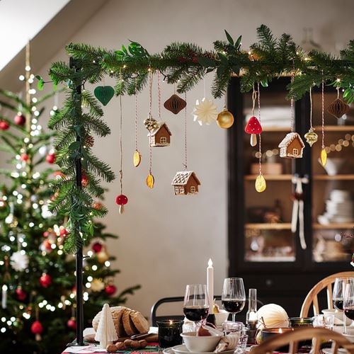 IKEA - VINTERFINT, yapay çelenk, yeşil, 3 m