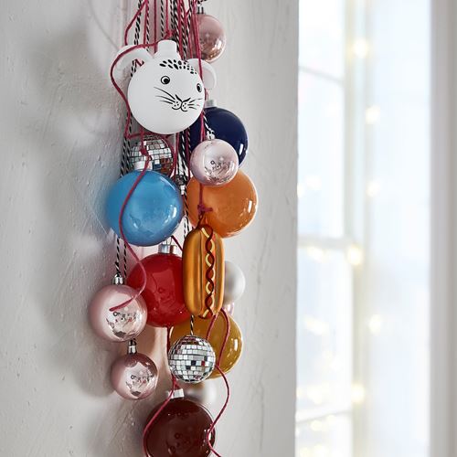 IKEA - VINTERFINT, ağaç süsü, çok renkli, 11 cm