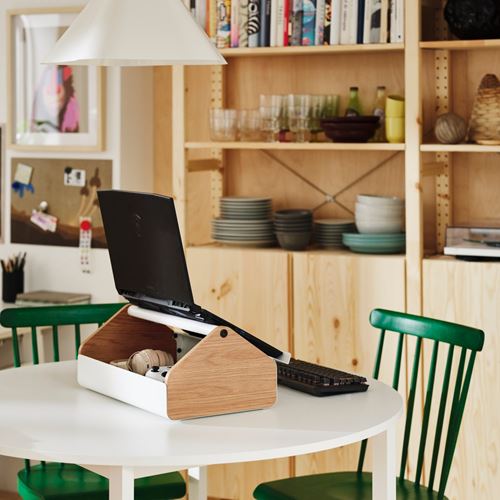 IKEA - YXSTABY, laptop desteği, beyaz, 43x27x18 cm