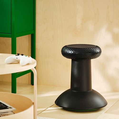 IKEA - YXSTABY, oyuncu taburesi, siyah