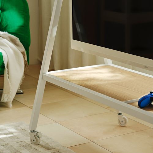 IKEA - YXSTABY, tekerlekli tv standı, beyaz