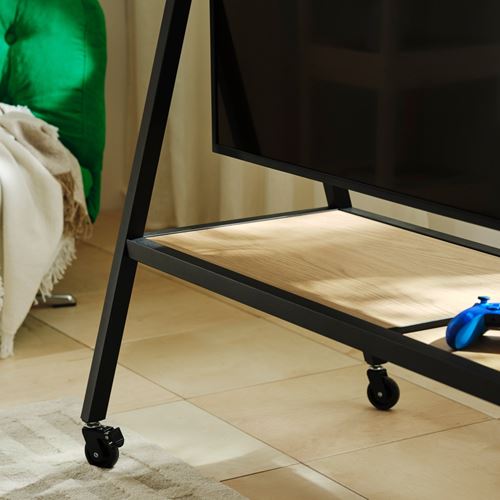 IKEA - YXSTABY, tekerlekli tv standı, siyah