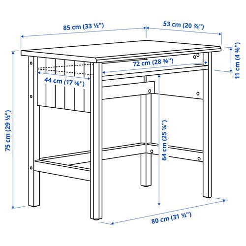 IKEA - BRYTNING, desk, white, 85x53x75 cm