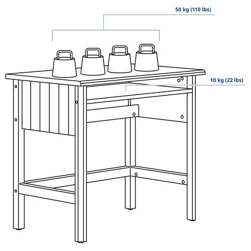 IKEA - BRYTNING, desk, white, 85x53x75 cm