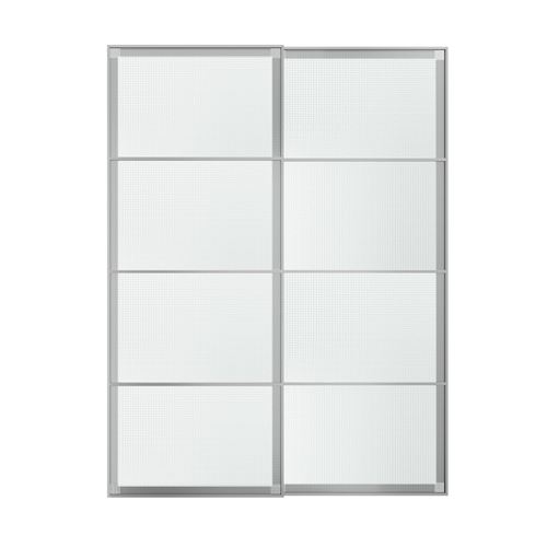 IKEA - LUNDBRASMA, sürgü kapak, alüminyum-buzlu cam, 150x201 cm