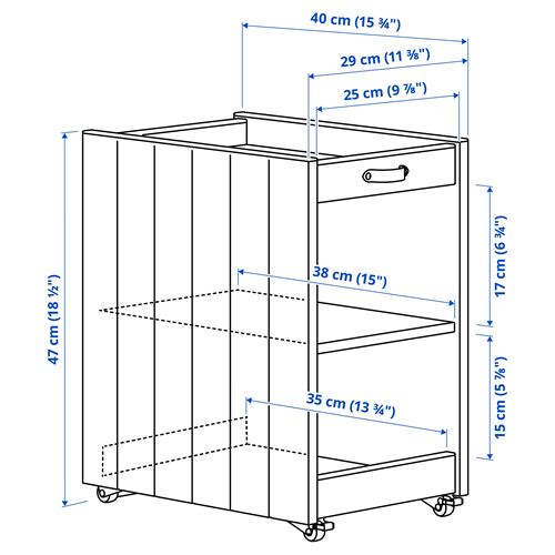 IKEA - BRYTNING, storage unit, white, 29x40x47 cm