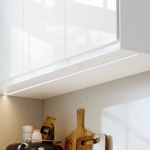 IKEA - FÖRBATTRA, cover panel for lighting, high gloss white, 221 cm