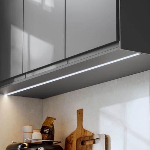IKEA - FÖRBATTRA, cover panel for lighting, dark grey, 221 cm