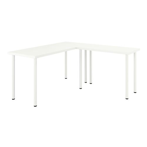 IKEA - LAGKAPTEN/LINNMON, desk, white, 140x160 cm