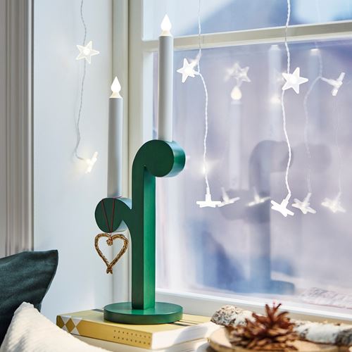 IKEA - STRALA, LED'li şamdan, yeşil