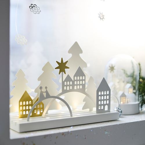 IKEA - STRALA, dekoratif aydınlatma, beyaz, 21 cm