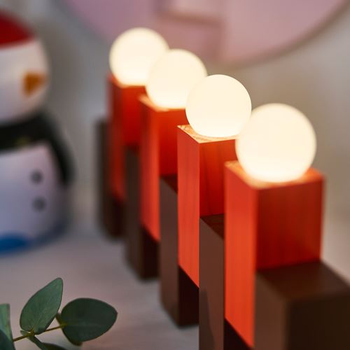 IKEA - STRALA, dekoratif aydınlatma, kırmızı, 14 cm
