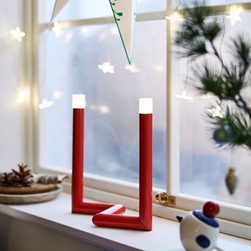 IKEA - STRALA, dekoratif aydınlatma, kırmızı, 28 cm