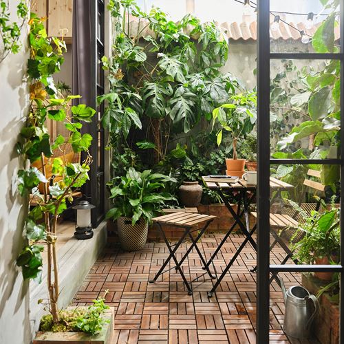 IKEA - TARNÖ, katlanır tabure, siyah-kahverengi