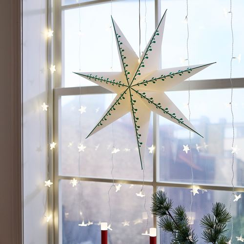 IKEA - STRALA, abajur başlığı, beyaz-yeşil, 70 cm