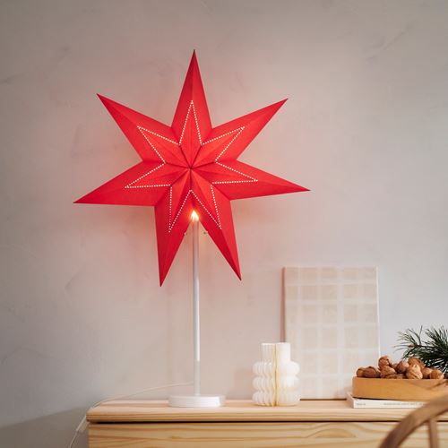 IKEA - STRALA, abajur başlığı, kırmızı, 56 cm
