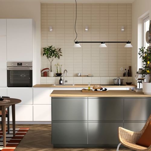 IKEA - VOXTORP, plinth, stainless steel look, 220x8 cm