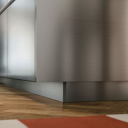 IKEA - VOXTORP, plinth, stainless steel look, 220x8 cm