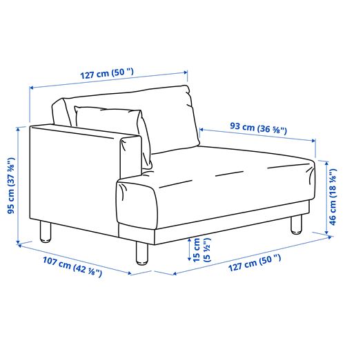 IKEA - UPPAKRA, 1,5 kişilik koltuk, Axvall kırık beyaz