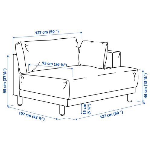 IKEA - UPPAKRA, 1,5-seat armchair, Axvall off-white