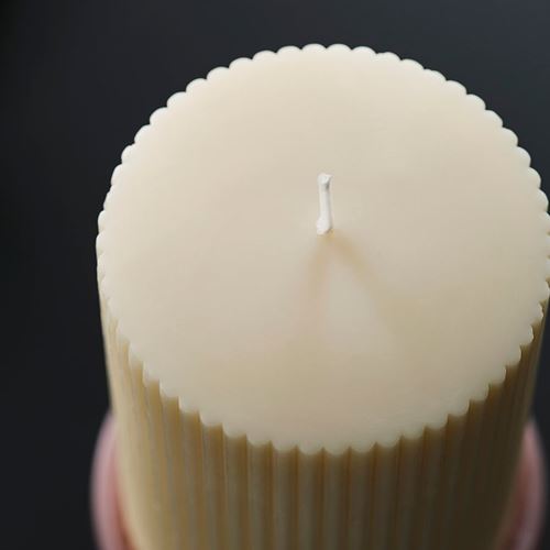 IKEA - SNÖSISKA, block candle, off white, 30 hr