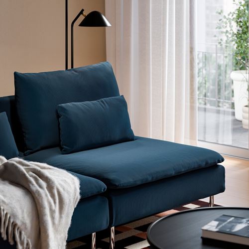 IKEA - SÖDERHAMN, 3-seat sofa, kelinge dark blue