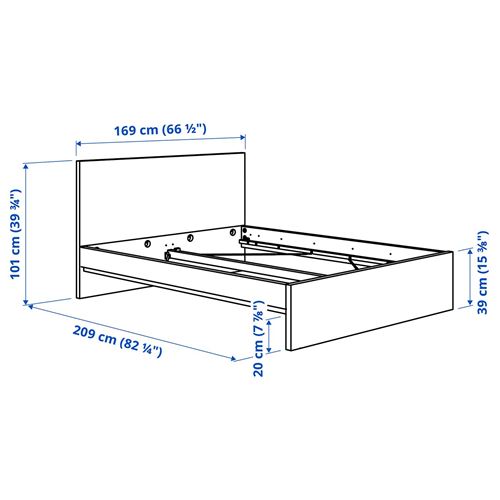 IKEA - STORKLINTA, double bed, white, 160x200 cm