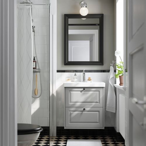 IKEA - TANNFORSEN/ORRSJÖN, wash-basin and cabinet, light grey, 62x49x69 cm