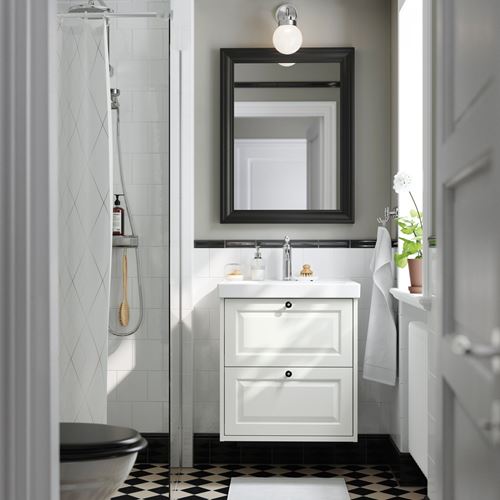 IKEA - TANNFORSEN/ORRSJÖN, lavabo dolabı kombinasyonu, beyaz, 62x49x69 cm