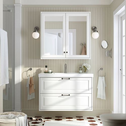 IKEA - TANNFORSEN/ORRSJÖN, lavabo dolabı kombinasyonu, beyaz, 102x49x69 cm