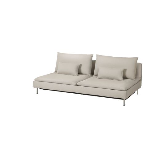 IKEA - SÖDERHAMN, 3'lü yataklı kanepe, fridtuna açık bej
