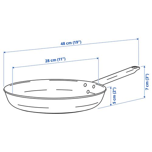 IKEA - GULDÖRING, kızartma tavası, siyah-gri, 28 cm
