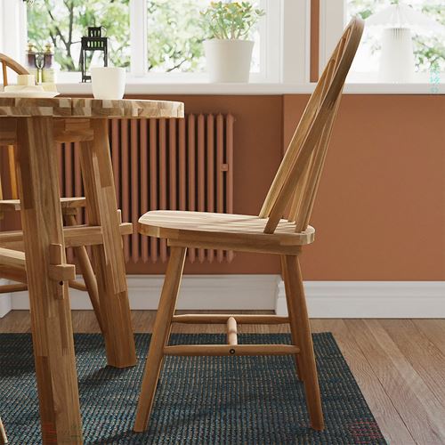 IKEA - SKOGSTA, mutfak masası takımı, akasya, 4 sandalyeli