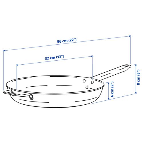 IKEA - GULDÖRING, frying pan, black/grey, 32 cm