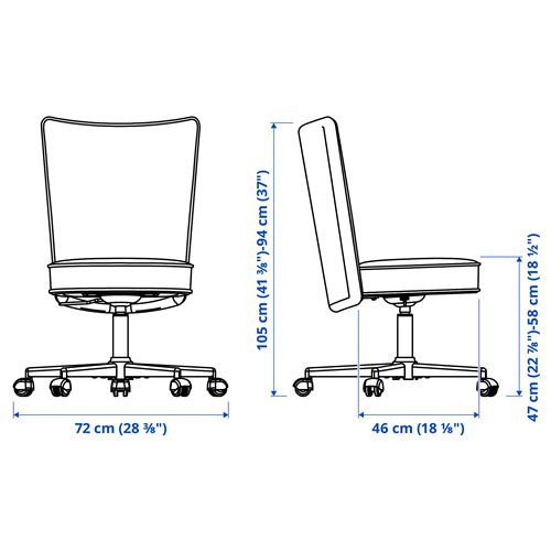 IKEA - BRYTNING, çalışma sandalyesi, naggen bej