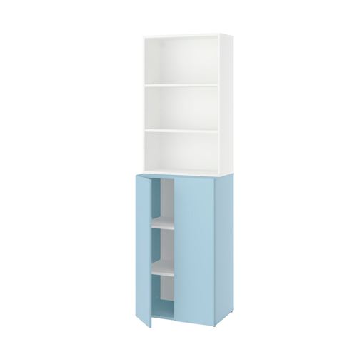 IKEA - LASTARE, LASTARE wardrobe, white-blue, 60x42x200 cm