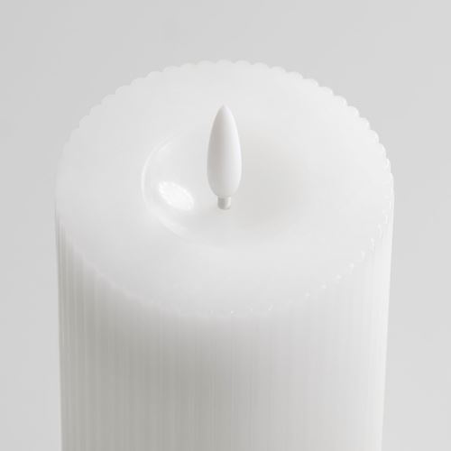 IKEA - SILVERMAS, LED scented block candle, white