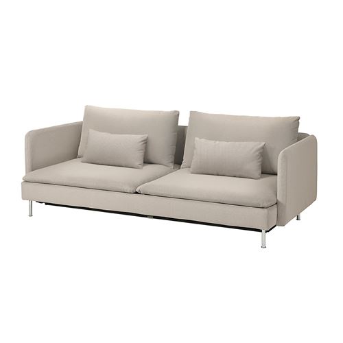 IKEA - SÖDERHAMN, 3'lü yataklı kanepe, fridtuna açık bej
