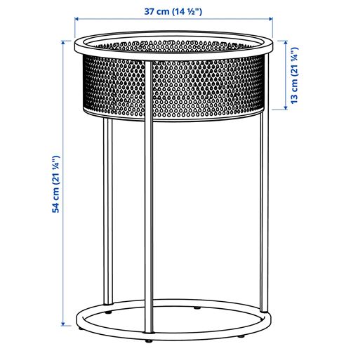 IKEA - BLAKRAKA, plant stand, light grey/beige, 54 cm