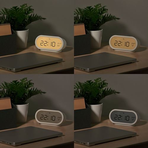 IKEA - RODSTRAFSE, functional clock, beige, 17x8x6 cm
