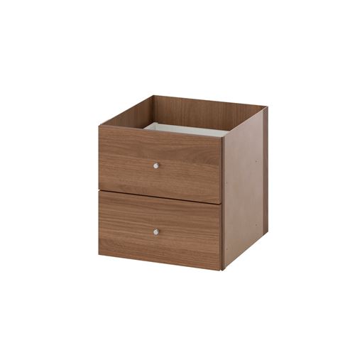IKEA - KALLAX, insert with drawer, brown walnut effect, 33x33 cm
