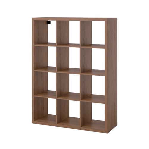 IKEA - KALLAX, open shelving unit, brown-walnut effect, 112x147 cm