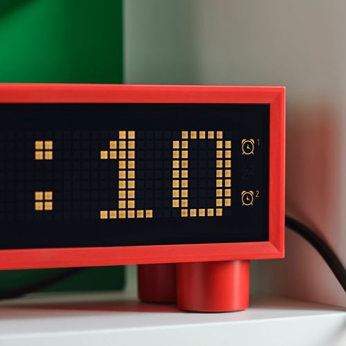 IKEA - KORTLINJE, functional clock, red, 18x6x7 cm
