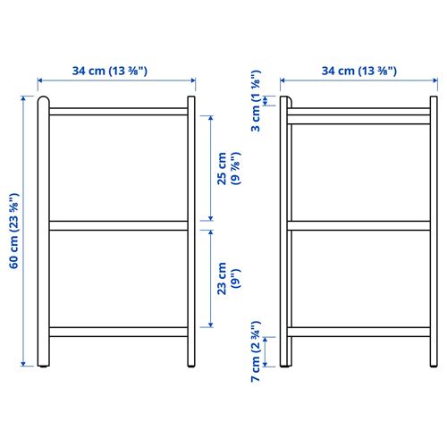 IKEA - STEGESUND, shelving unit, light bamboo, 34x34x60 cm