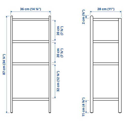 IKEA - STEGESUND, shelving unit, light bamboo, 36x28x87 cm
